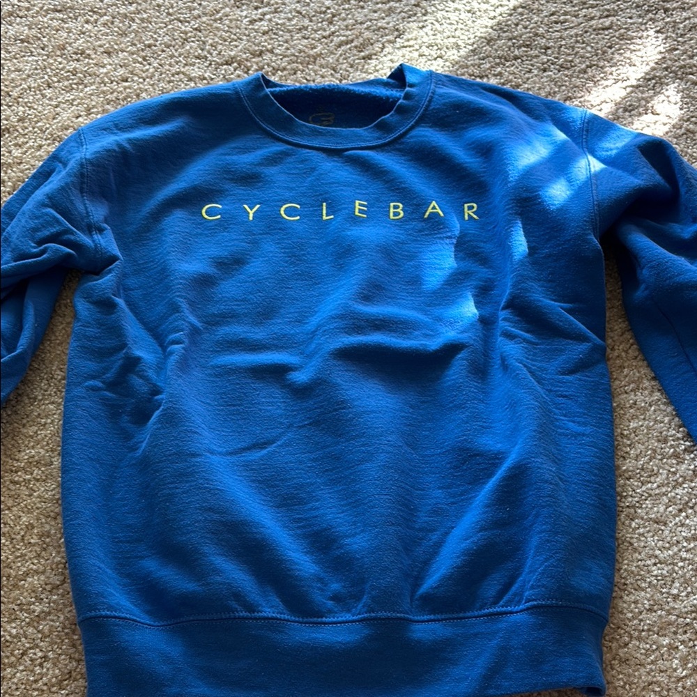 Cyclebar Vibrant  Blue Crew Neck Sweatshirt